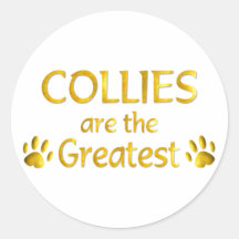 Collie Round Stickers