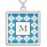 Collier à motifs de losanges de monogramme