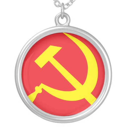 Collier communiste de marteau et de faucille (roug