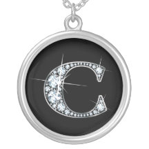 Collier de Bling de diamant de "C"