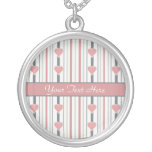 Collier de coeurs et de rayures, personnaliser