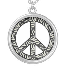 Collier de signe de paix de zèbre