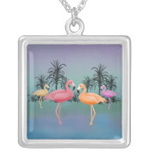 Collier fabuleux de flamants