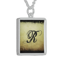 Collier initial élégant (2) 'R