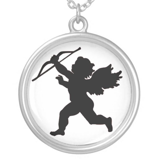 Collier noir de cupidon