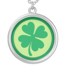 Collier vert d'argent de shamrock