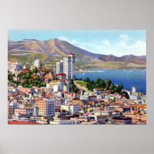 Colline de Russe de San Francisco la Californie Poster