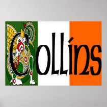 Collins Celtic Dragon Poster Print