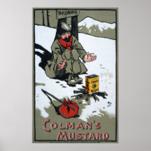 Colman's warming mustard, 1900 posters