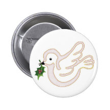 Colombe de paix de Noël Badges