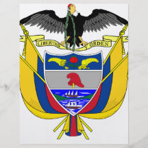 Colombia coat of arms personalized flyer