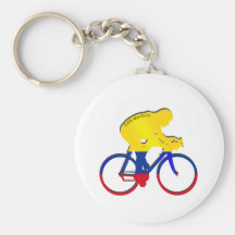 Colombia cyclist Colombian flag bicycle gear Keychain