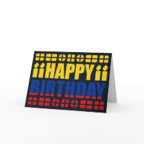 Colombia Flag Birthday Card