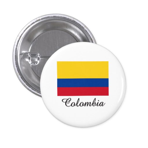 Colombia Flag Design Pinback Buttons