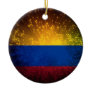 Colombia Flag Firework Christmas Ornament