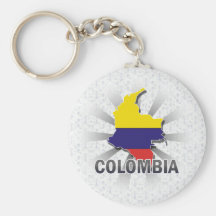 Colombia Flag Map 2.0 Keychain
