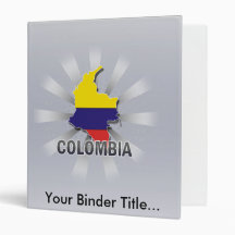 Colombia Flag Map 2.0 Vinyl Binders