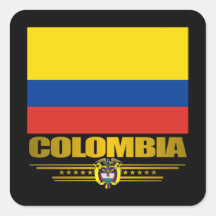 "Colombia Pride" Square Stickers