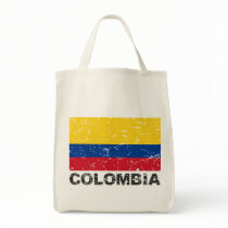 Colombia Vintage Flag Canvas Bag
