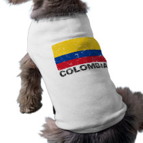 Colombia Vintage Flag Dog Tee