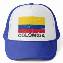 Colombia Vintage Flag Mesh Hats