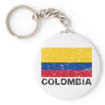 Colombia Vintage Flag Keychains