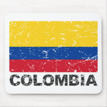 Colombia Vintage Flag Mouse Pad