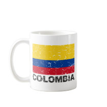Colombia Vintage Flag Coffee Mugs