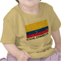 Colombia Vintage Flag T Shirt