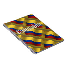 Colombia Waving Flag Note Book