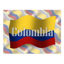 Colombia Waving Flag Postcard