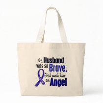 Colon Cancer ANGEL 1 Husband Canvas Bag