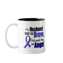 Colon Cancer ANGEL 1 Husband Coffee Mug