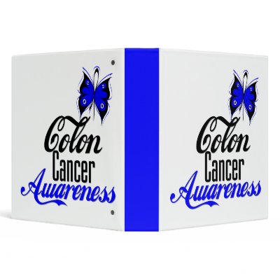 Colon Cancer Awareness Butterfly Medical Binder by cancerapparel