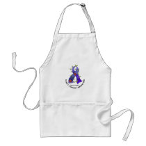 Colon Cancer Awareness FLOWER RIBBON 1 Apron