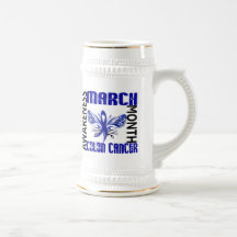Colon Cancer Awareness Month Butterfly 3.4 Coffee Mugs