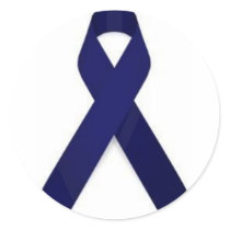 Colon Cancer Awareness Round Stickers