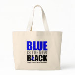 Colon Cancer Blue is The New Black Tote Bag