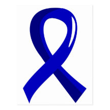Colon Cancer Blue Ribbon 3 Postcards