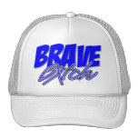 Colon Cancer Brave Bitch Trucker Hats