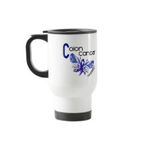 Colon Cancer BUTTERFLY 3 Mugs