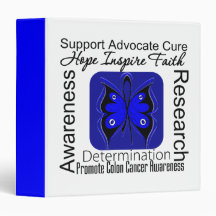 Colon Cancer Butterfly Inspirations Binder