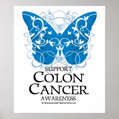 Colon Cancer Butterfly Poster by fightcancertees