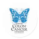 Colon Cancer Butterfly stickers