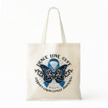 Colon Cancer Butterfly Tribal 2 Canvas Bags