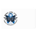 Colon Cancer Butterfly Tribal 2 business cards
