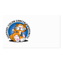 Colon Cancer Cat Business Card