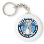 Colon Cancer Cat Survivor Keychains