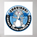 Colon Cancer Cat Survivor posters