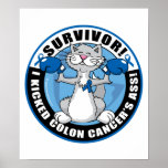 Colon Cancer Cat Survivor Print